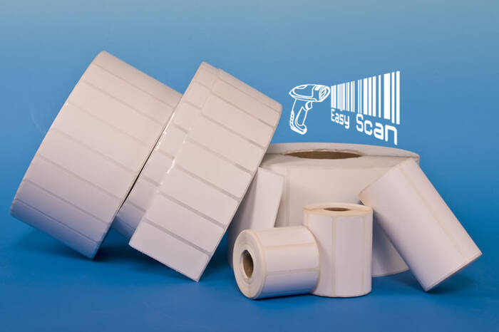 Blank label rolls and label samples