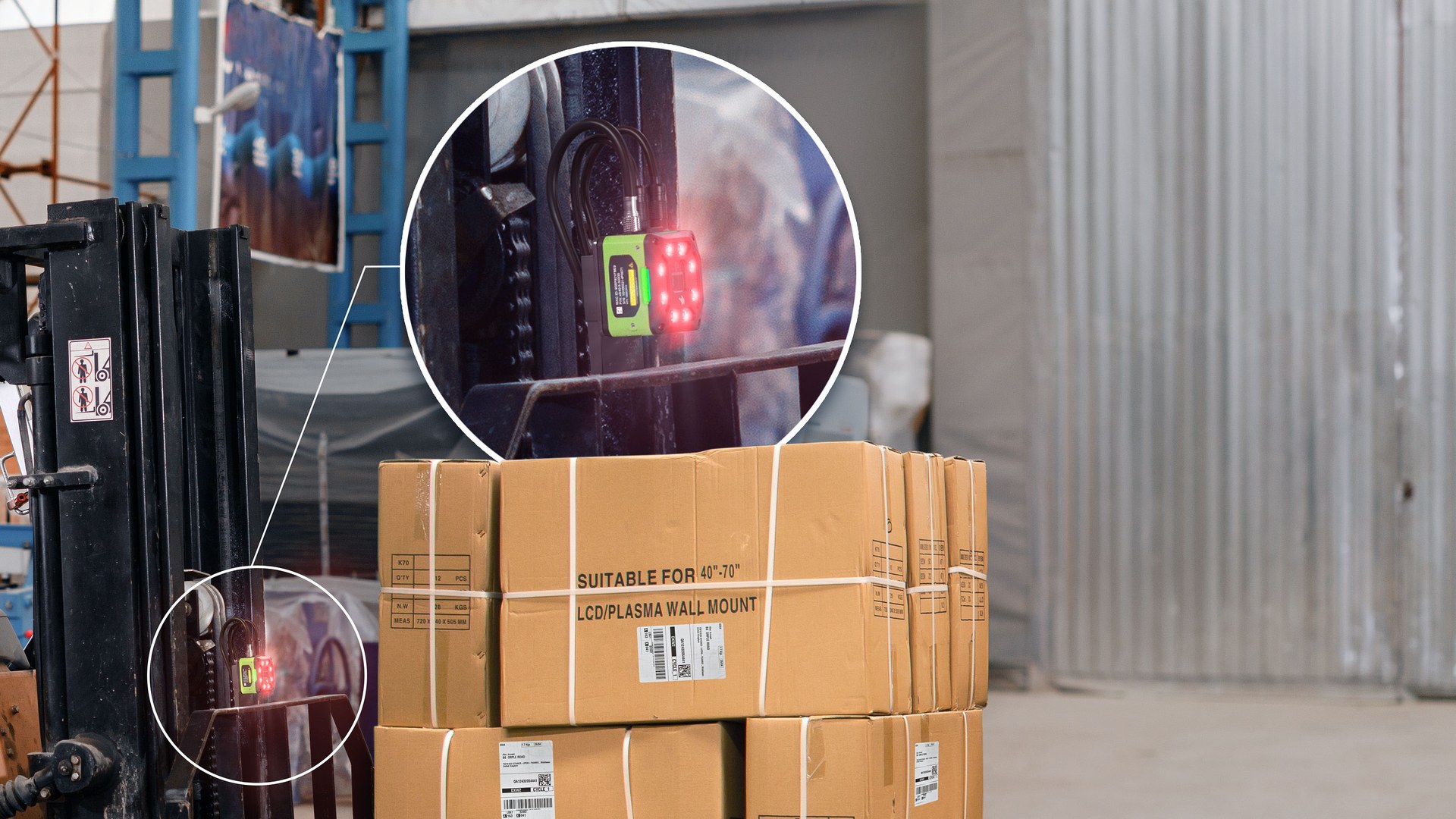 Receiving solution showing an inbound warehouse checkpoint